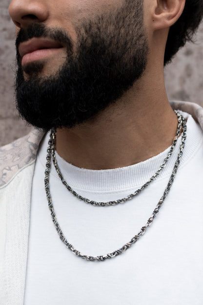 Sterling Silver Anchor Braided Bracelet