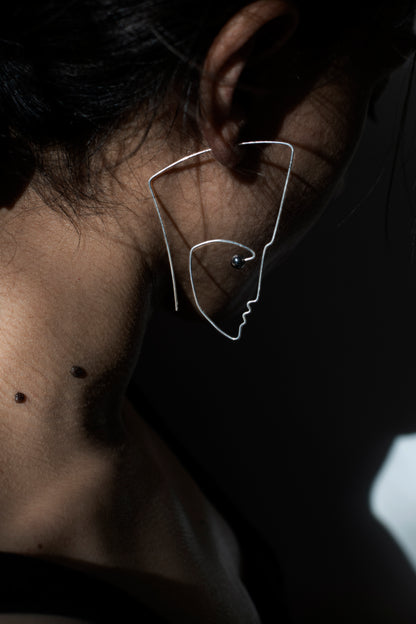 Sterling Silver  Earrings "Nefertiti"