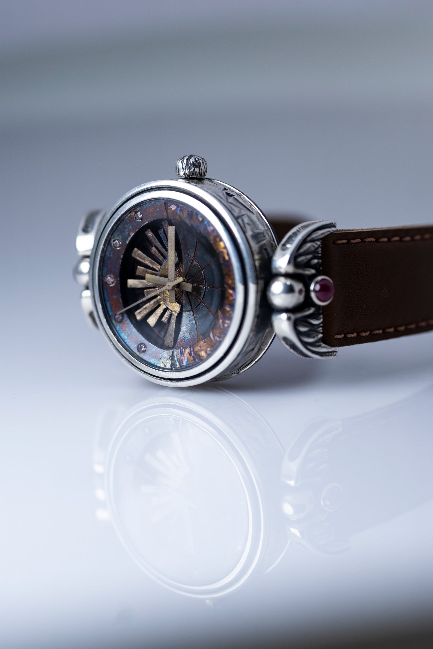 Sterling Silver watch "Sun"
