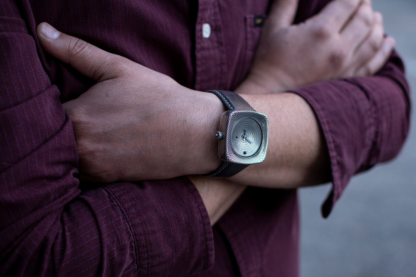Astronomical wristwatch made of 925 sterling silver.