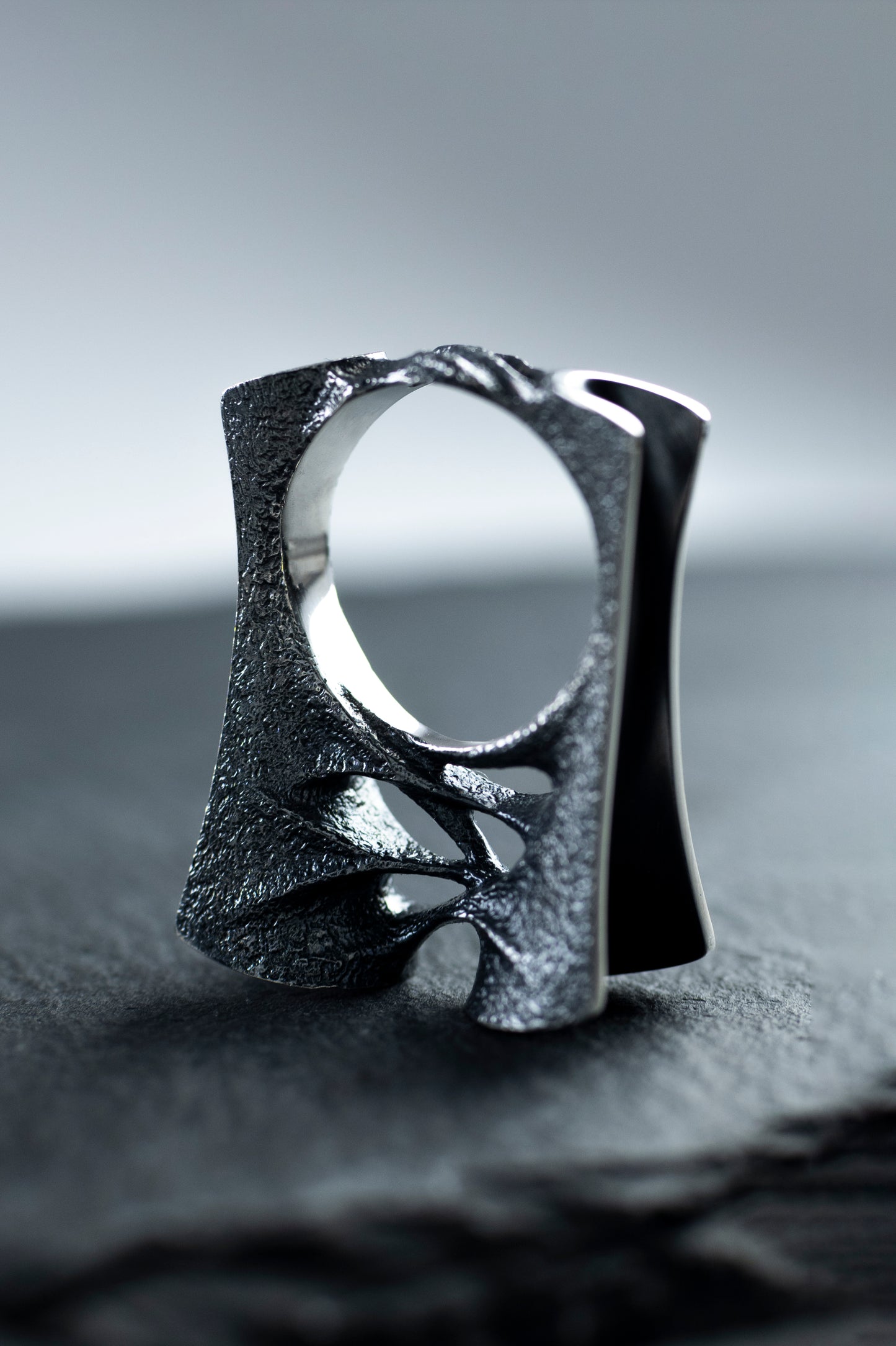 Sculptural Sterling Silver Ring