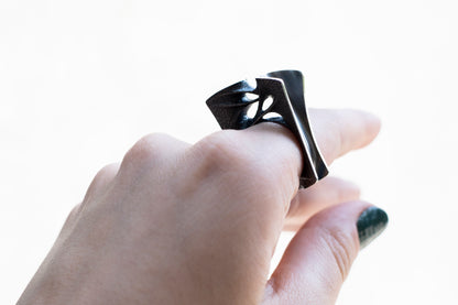Sculptural Sterling Silver Ring