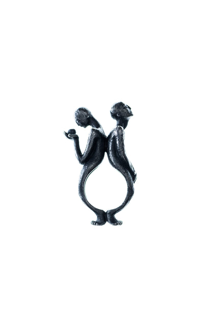 Handmade Sculptural Mythological Jewelry:  Sterling Silver Ring