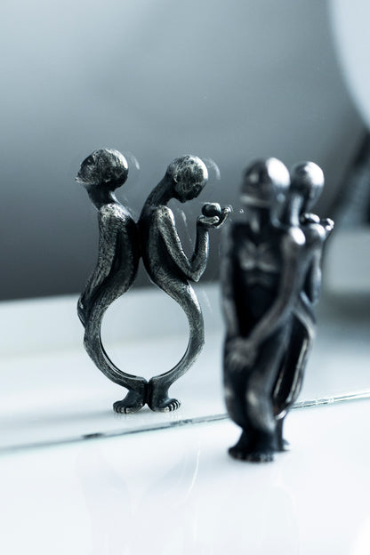 Handmade Sculptural Mythological Jewelry:  Sterling Silver Ring