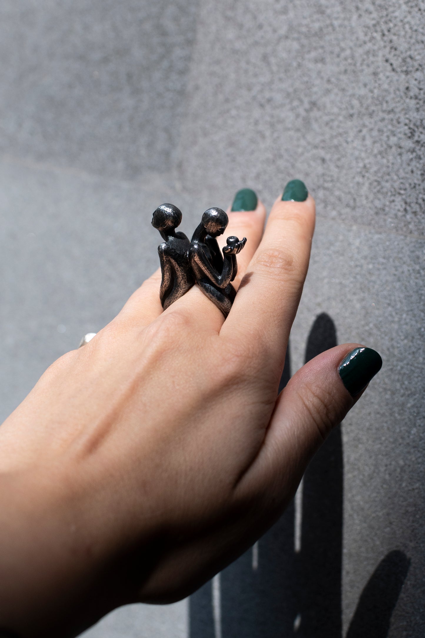 Handmade Sculptural Mythological Jewelry:  Sterling Silver Ring