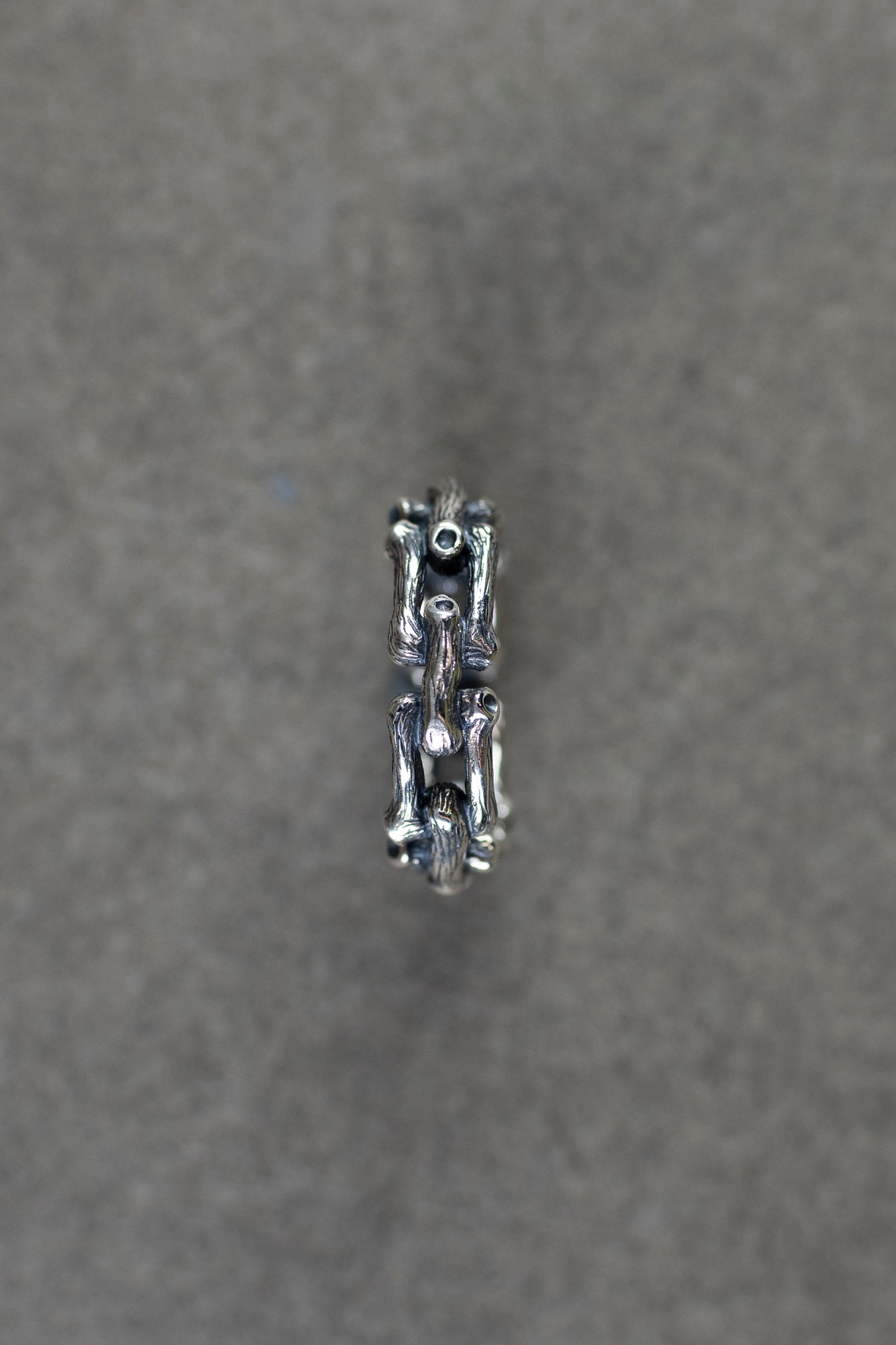 Sterling silver branch chain ring