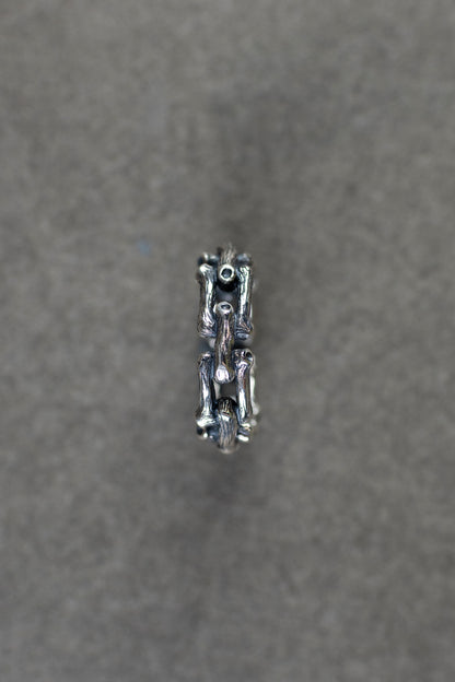 Sterling silver branch chain ring