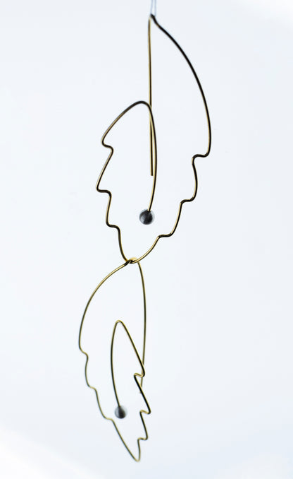 Sterling Silver Leaf Earrings – Minimalist Wire Jewelry