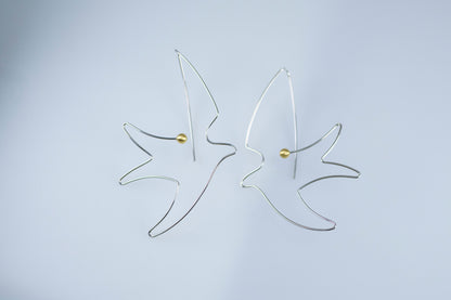 Sterling Silver Bird Earrings
