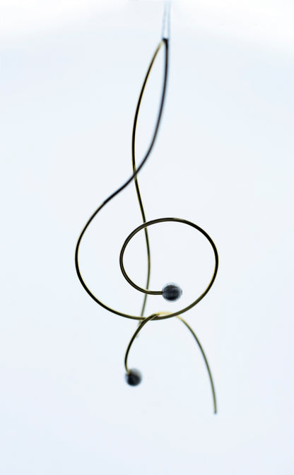 Sterling Silver Earrings Bass Clef And A Treble Clef