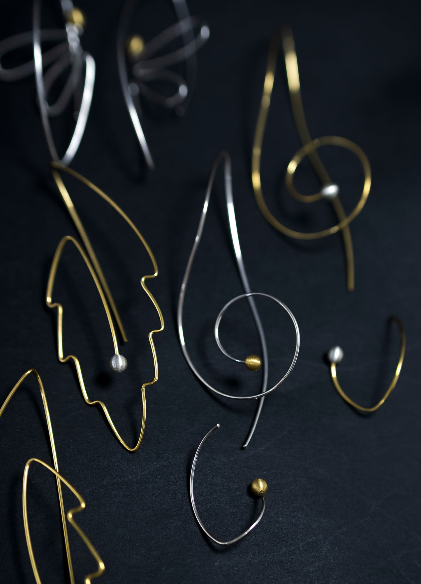 Sterling Silver Earrings Bass Clef And A Treble Clef