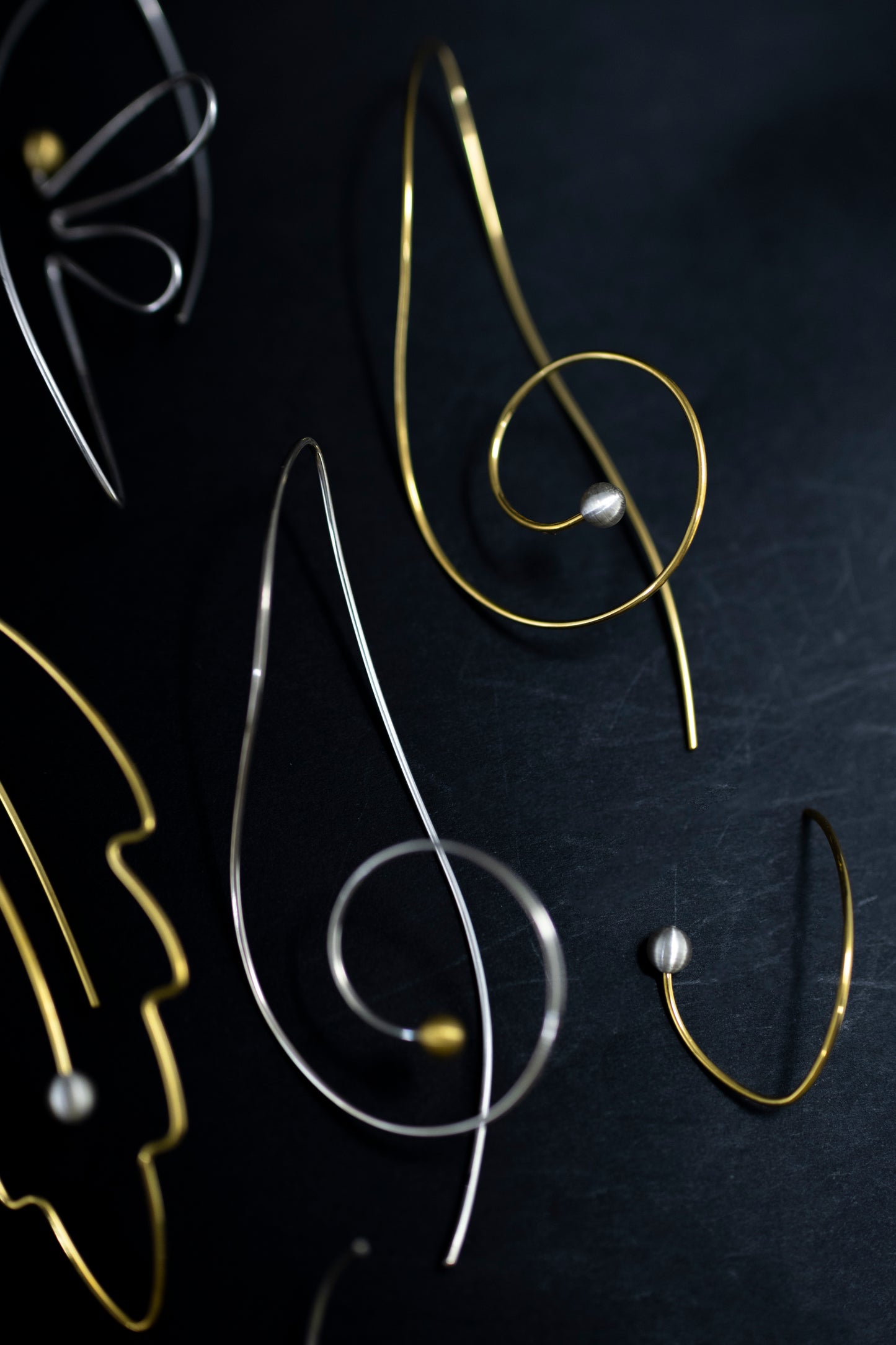 Sterling Silver Earrings Bass Clef And A Treble Clef