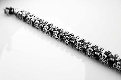 Heavy Sterling Silver Cross Bracelet