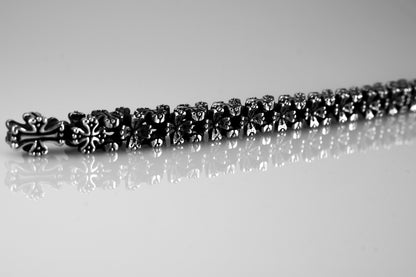Heavy Sterling Silver Cross Bracelet