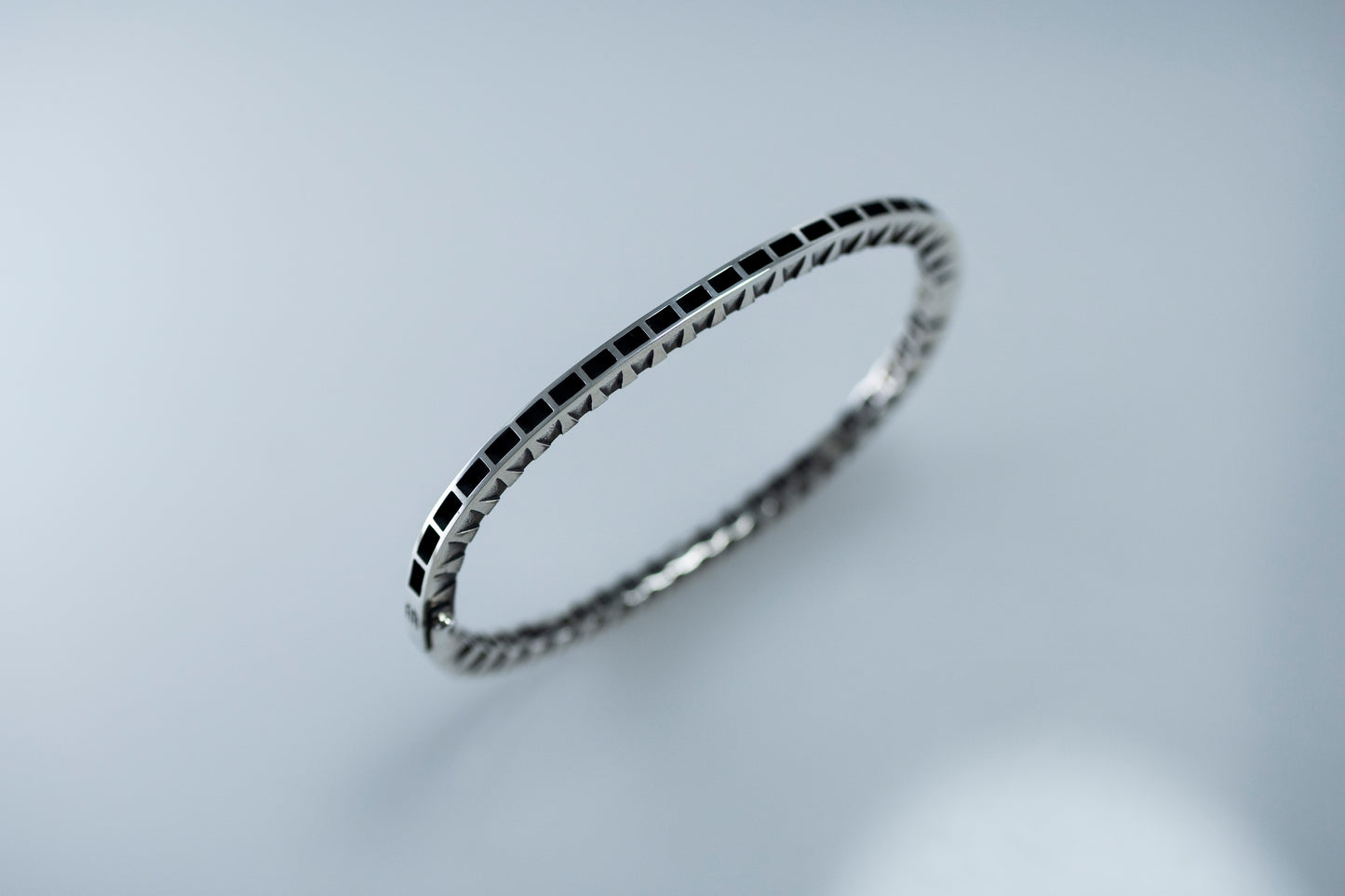 Men's Geometric Silver Bracelet Set Modern Square Pattern Jewelry