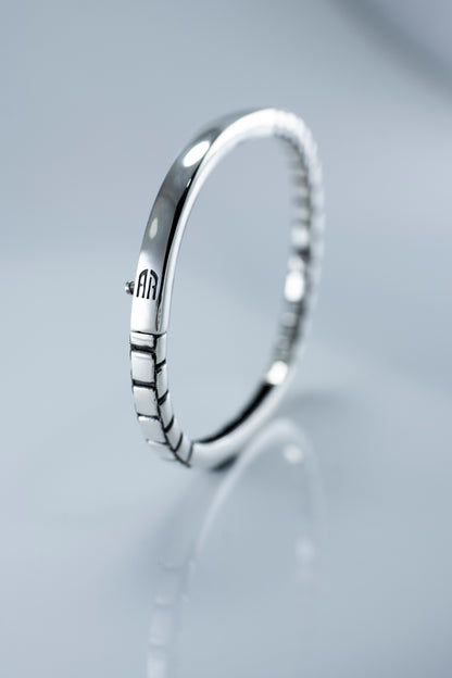 Men’s Silver Chain Bracelet – Stainless Steel Cuff Bangle
