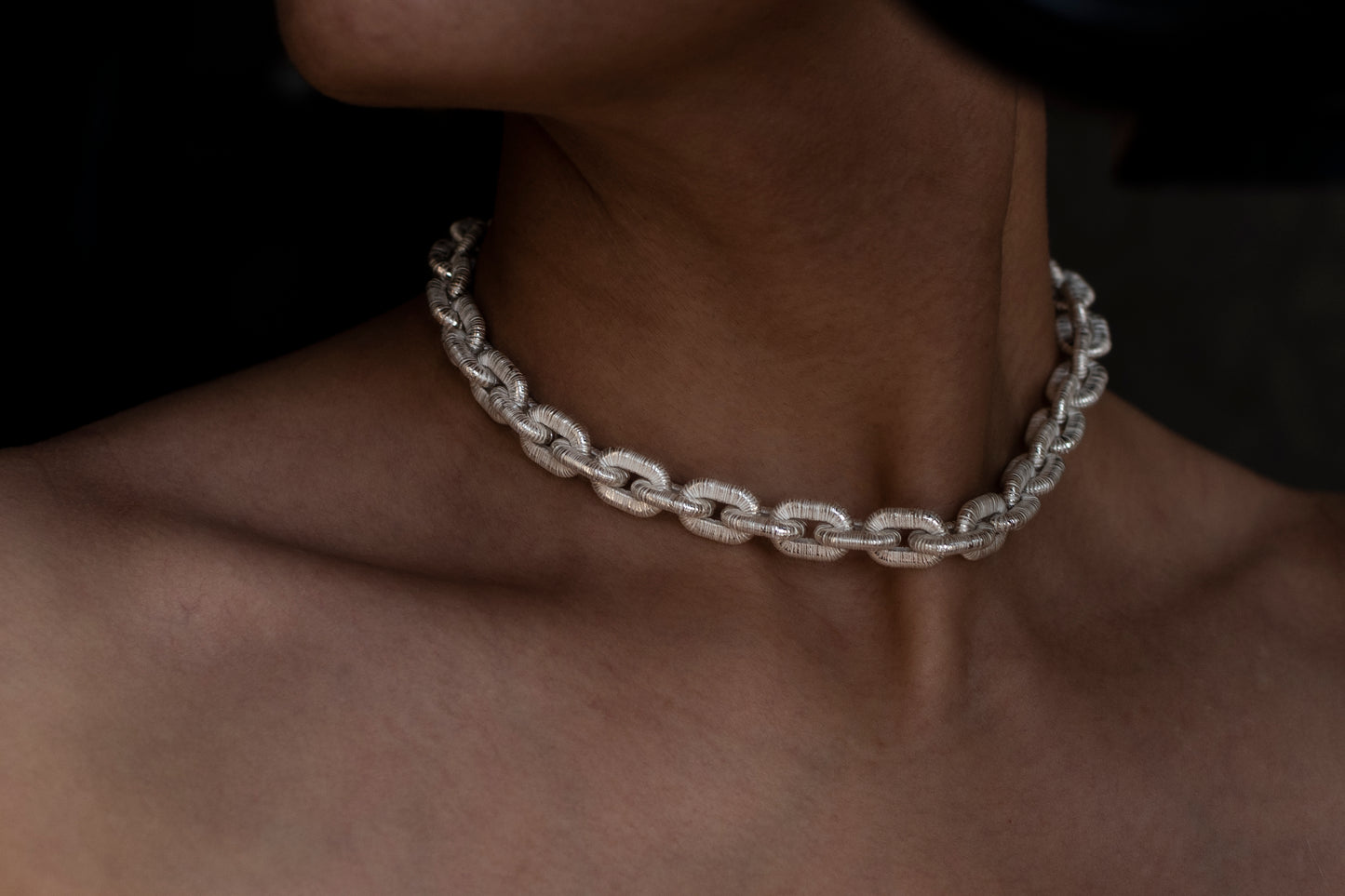 Handmade Chunky 925 Sterling Silver Chain Necklace