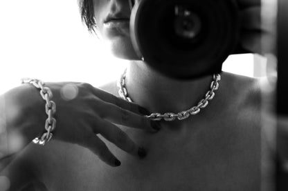 Handmade Chunky 925 Sterling Silver Chain Necklace