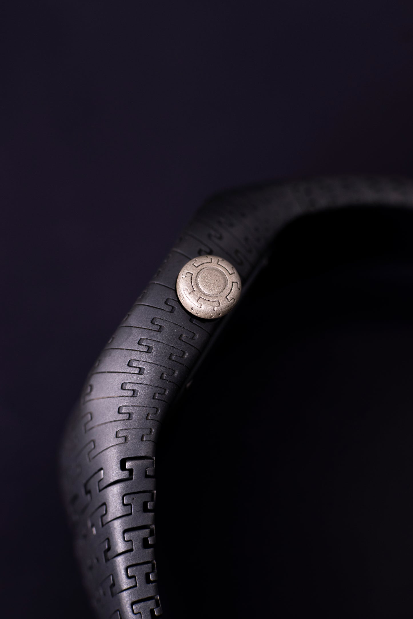 Sterling Silver Matte Black Modern Wrist Watch