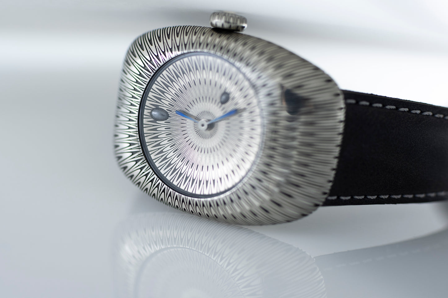 925 Sterling Silver Guilloché Wristwatch – Luxury Handcrafted Timepiece
