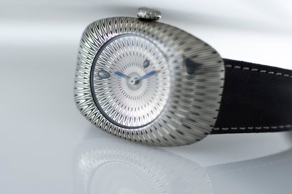 925 Sterling Silver Guilloché Wristwatch – Luxury Handcrafted Timepiece