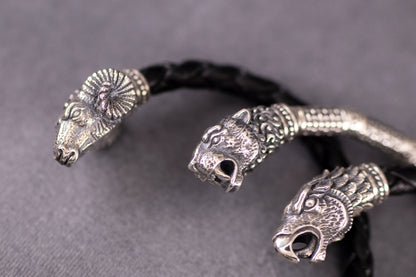 Bracelet with Ram Heads – Sterling Silver 925