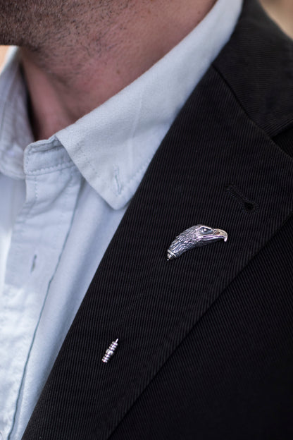 Sterling Silver Eagle Lapel Pin