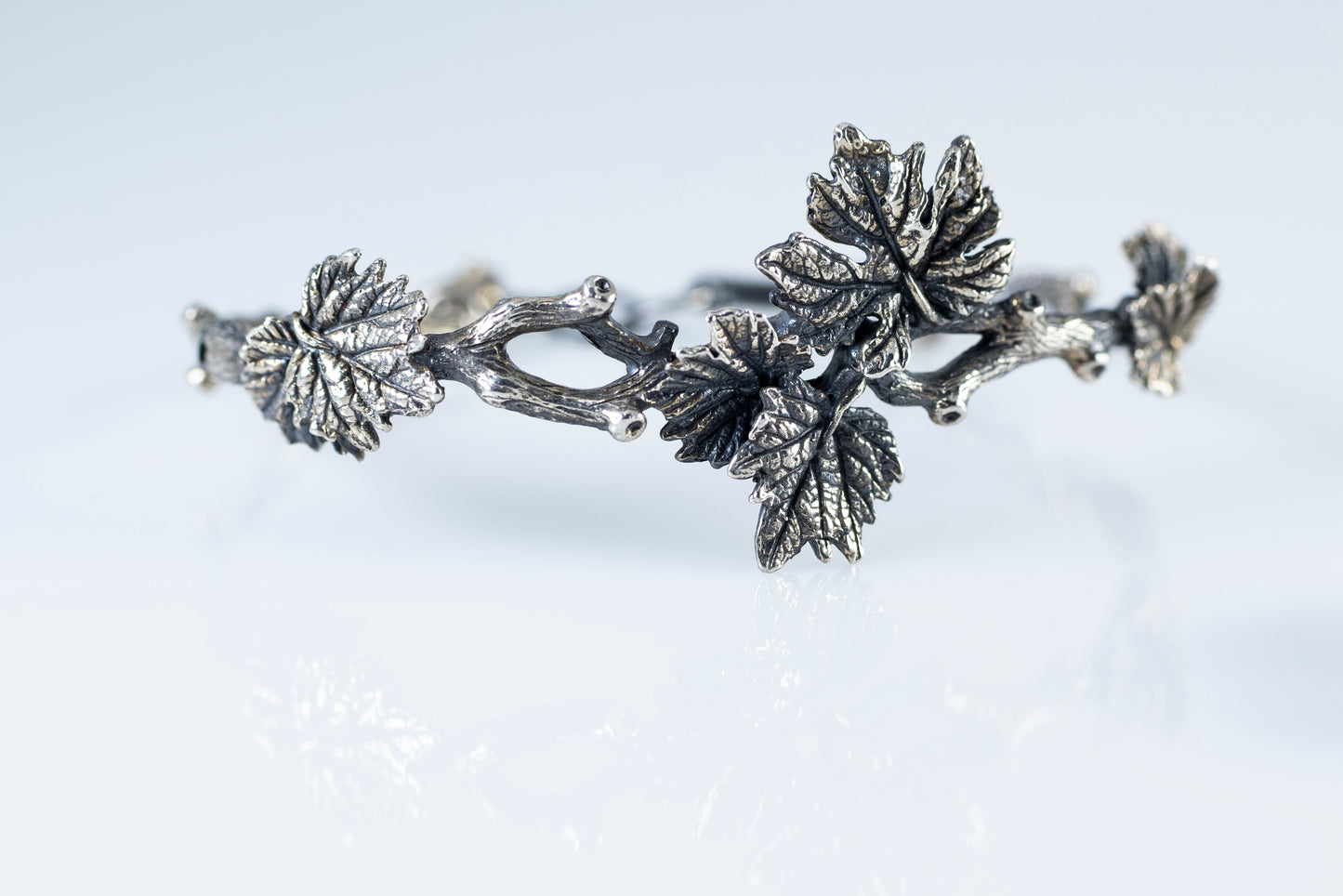 Sterling Silver Leaf Bracelet