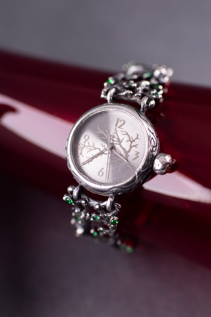Sterling Silver Tree Branch Watch