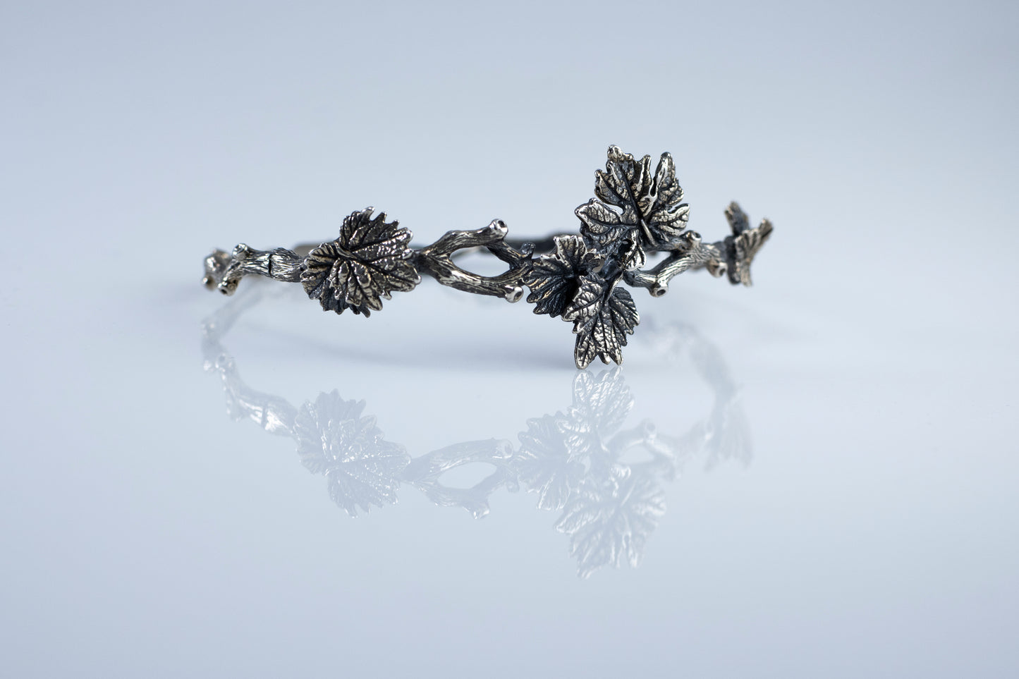 Sterling Silver Leaf Bracelet