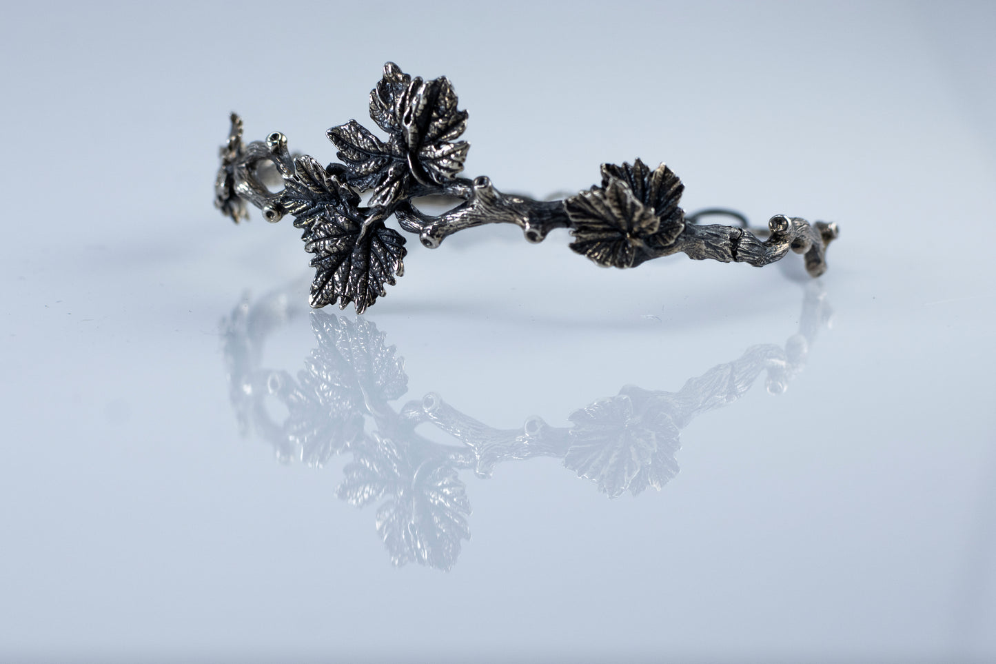 Sterling Silver Leaf Bracelet