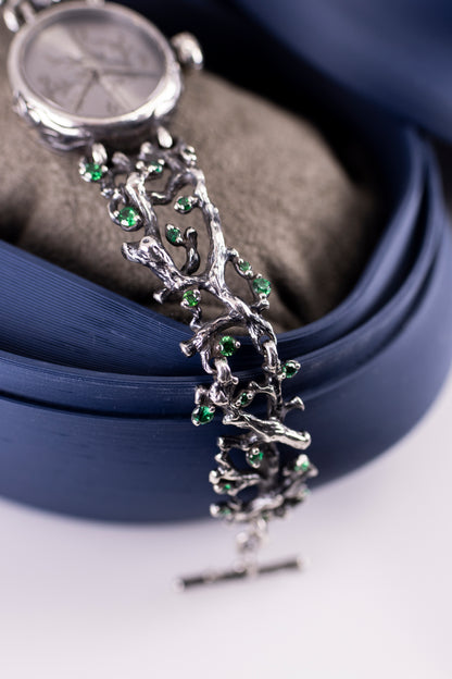 Sterling Silver Tree Branch Watch