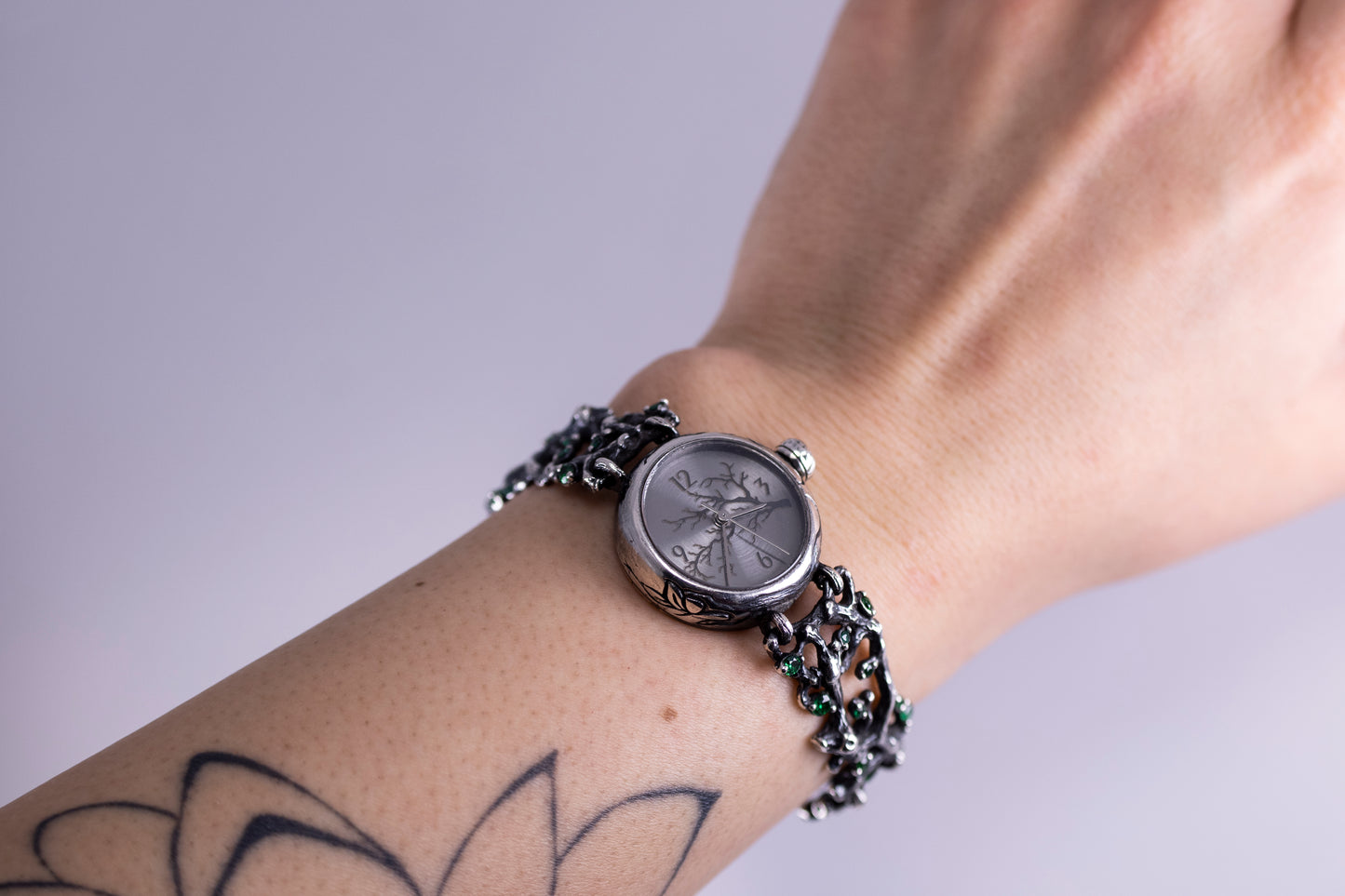 Sterling Silver Tree Branch Watch