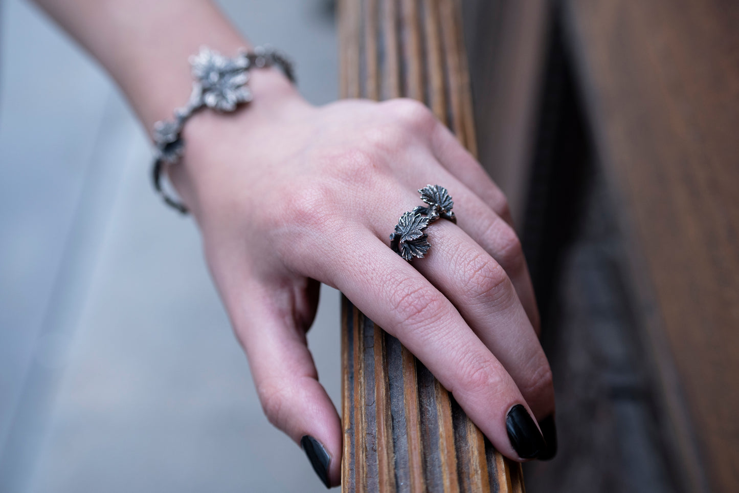Sterling Silver Leaf Ring