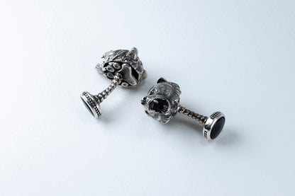 Handmade Sterling Silver Bear Cufflinks