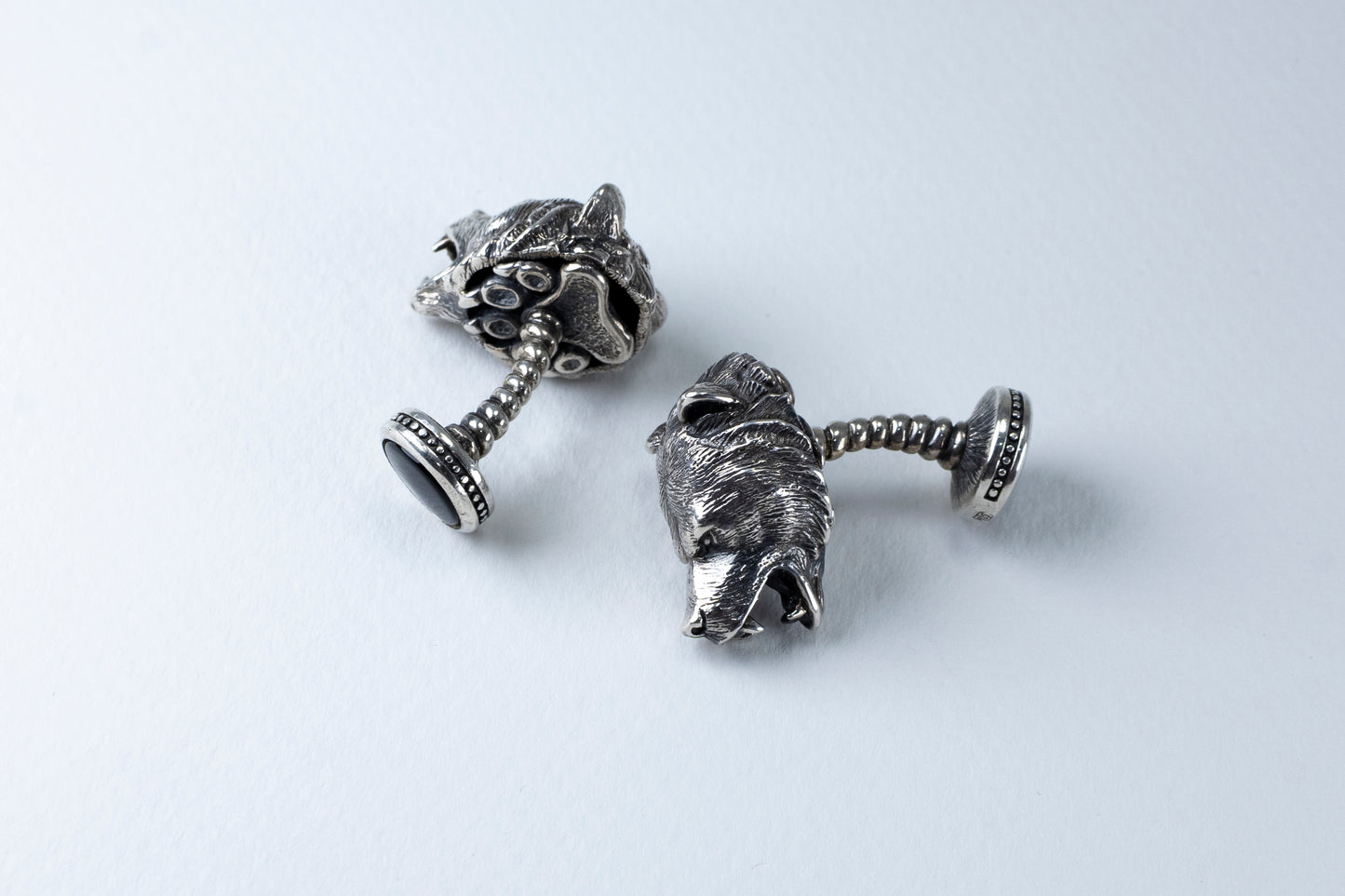 Handmade Sterling Silver Bear Cufflinks