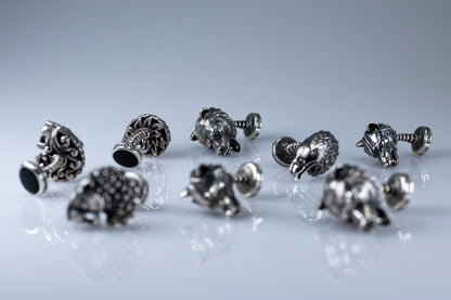 Handmade Sterling Silver Bear Cufflinks