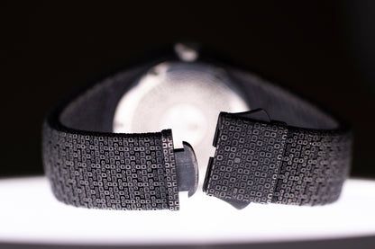 Sterling Silver Cuff Watch, Textured Wide Band, Minimalist Statement Jewelry (Quartz or Automatic)