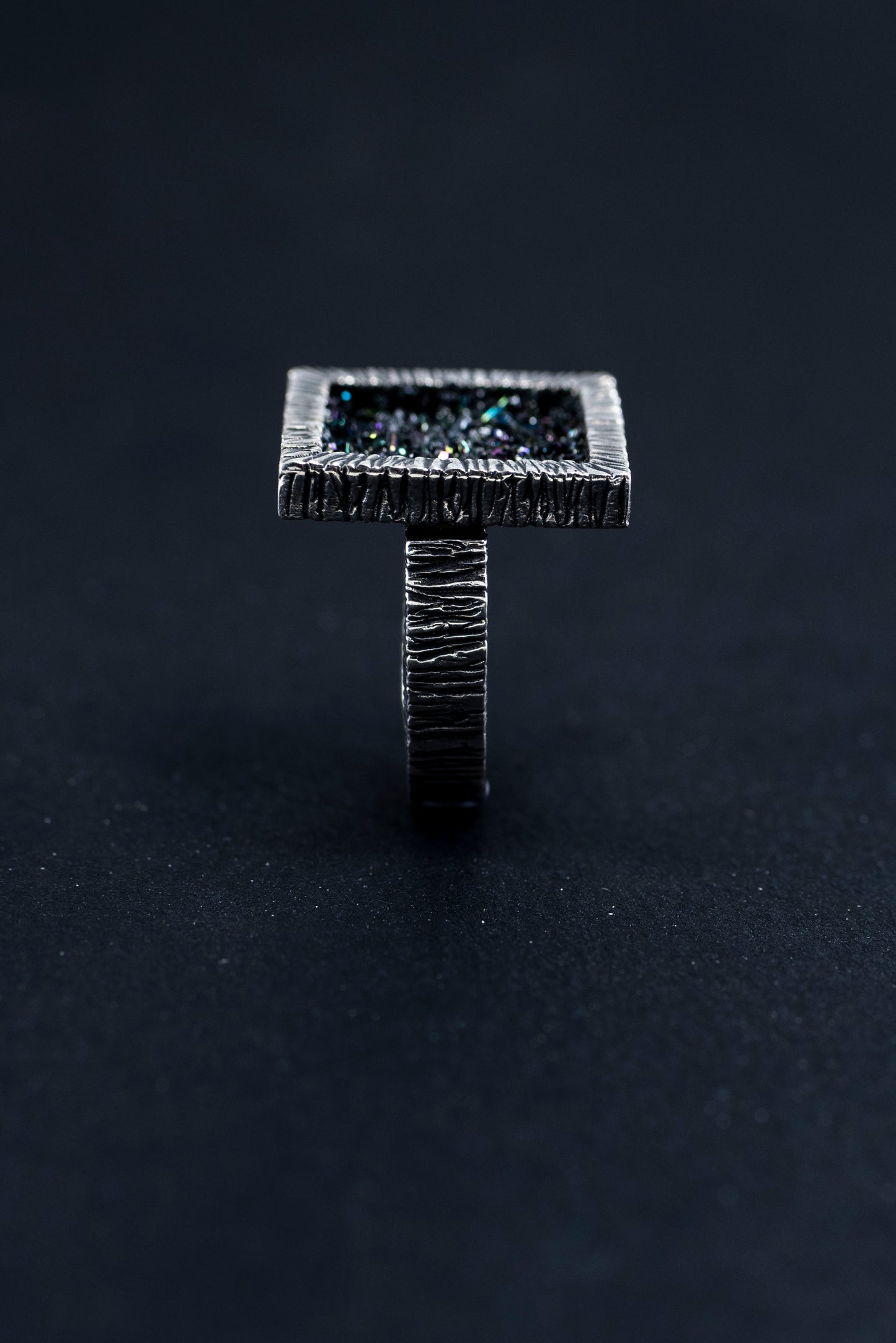 Square Statement Ring 925 Sterling Silver