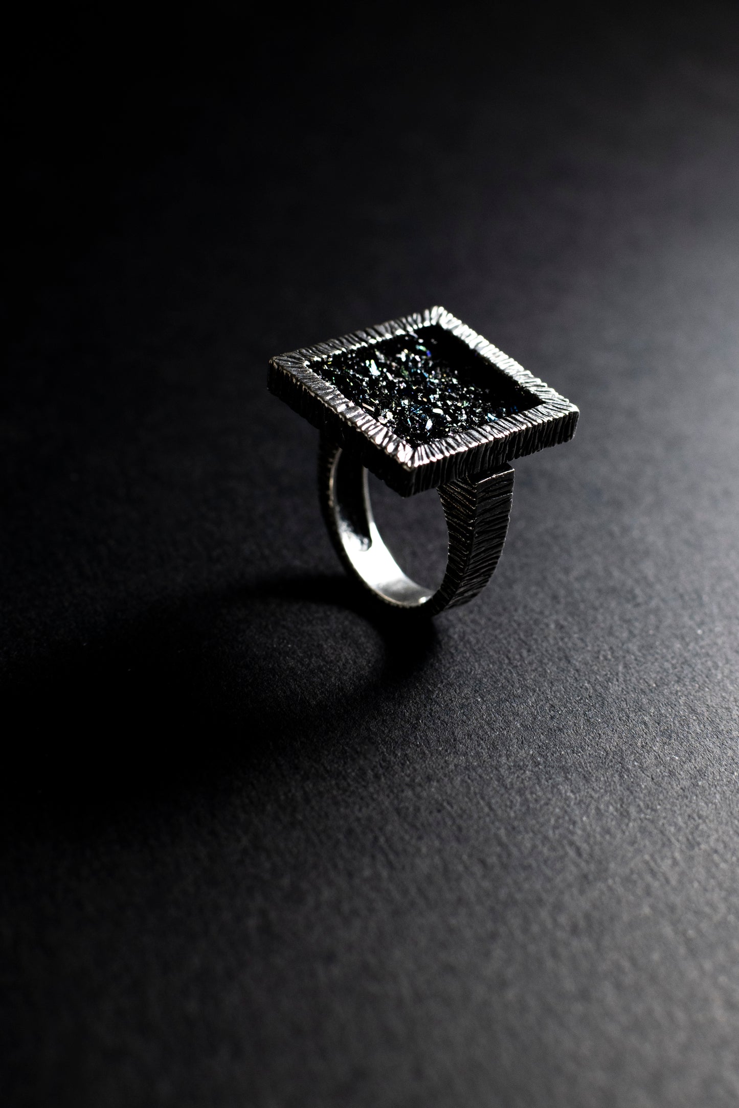 Square Statement Ring 925 Sterling Silver