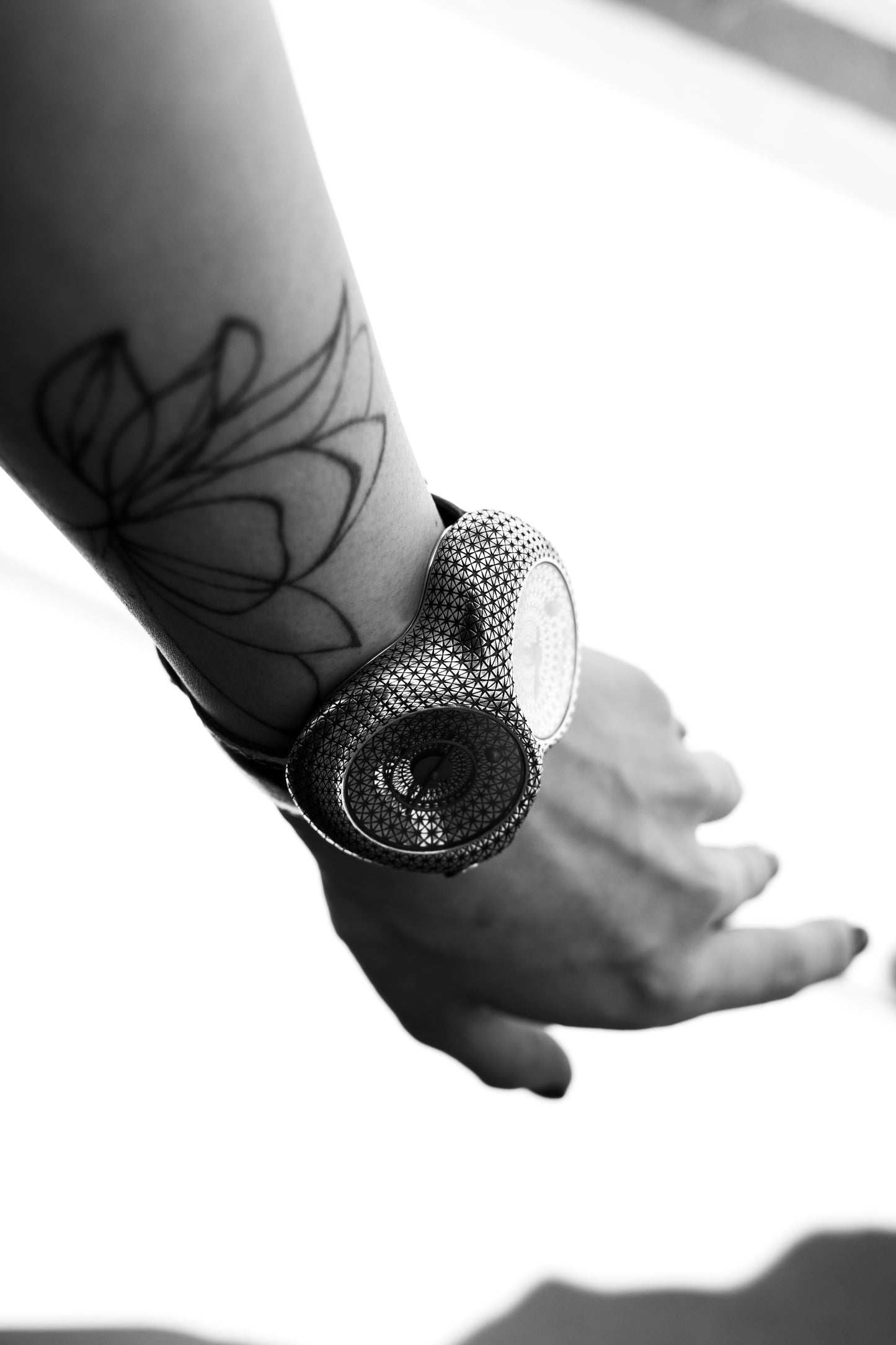 Sterling Silver Double Dial Watch