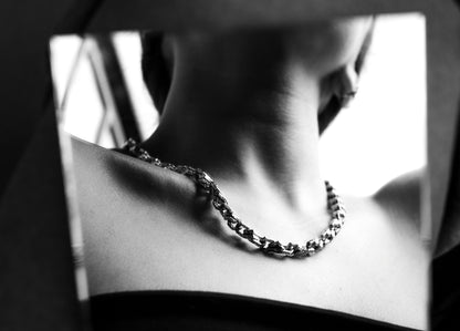Textured 925 Silver Chain Necklace for Men & Women