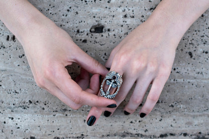 Two Face Sterling Silver Transformer Ring