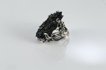 Raw Carborundum Sterling Silver Ring