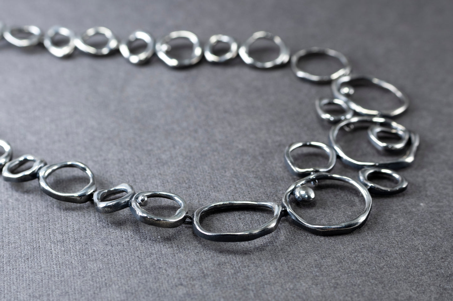 Air Element Necklace, Handmade Geometric Silver  Necklace