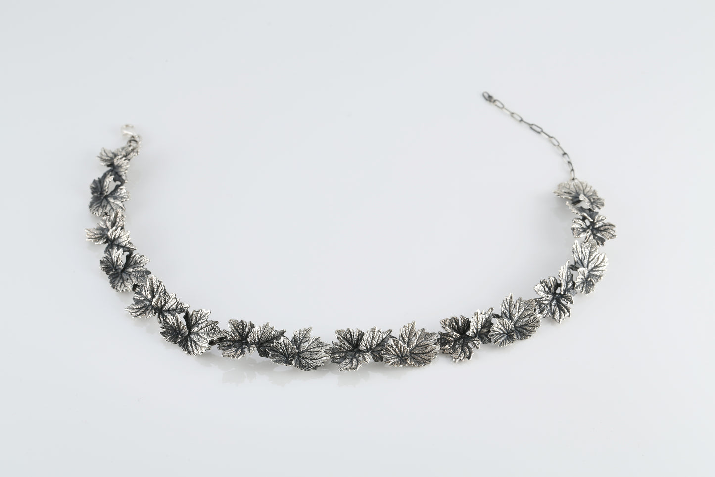 Sterling Silver Leaf Choker