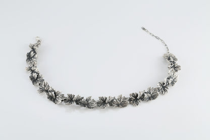 Sterling Silver Leaf Choker