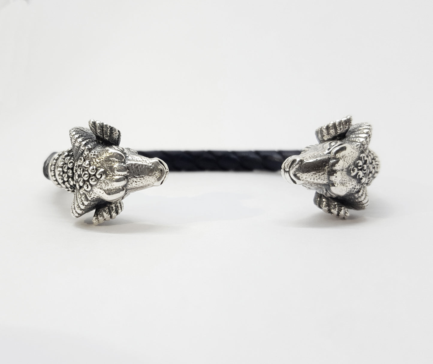 Bracelet with Ram Heads – Sterling Silver 925