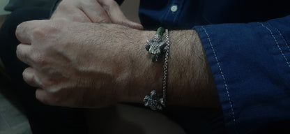 Bracelet with Ram Heads – Sterling Silver 925