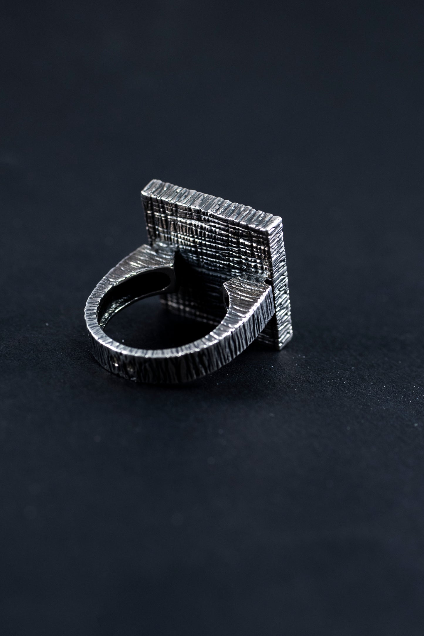 Square Statement Ring 925 Sterling Silver